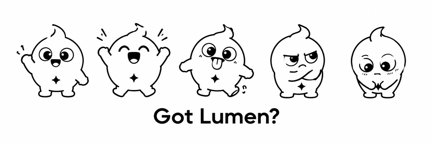 five lumen mascots: got lumen?